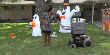 Halloween-Loving Man Created a Robot to Continue Trick-Or-treating