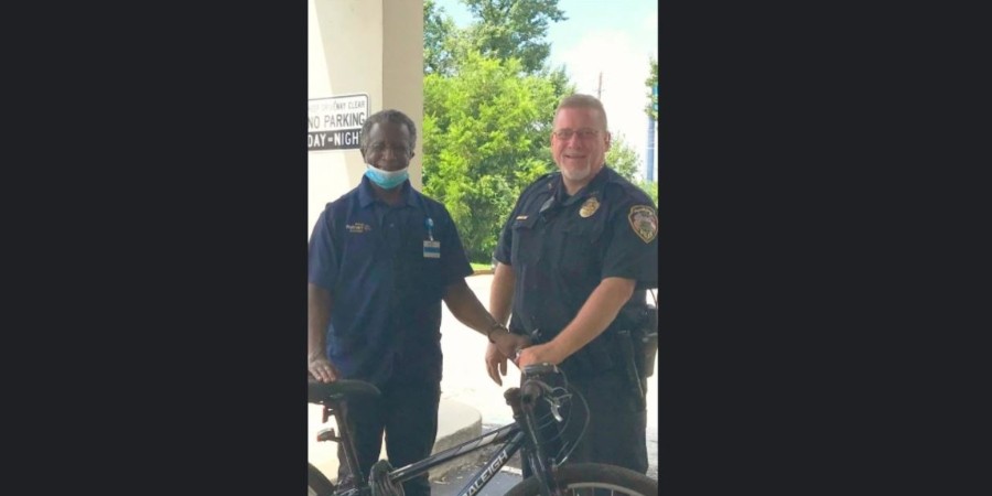 Walmart Employee Receives Bike from Kind Police Officer
