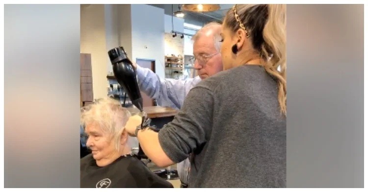 Husband Learns How to Style Wife's Hair After Her Stroke