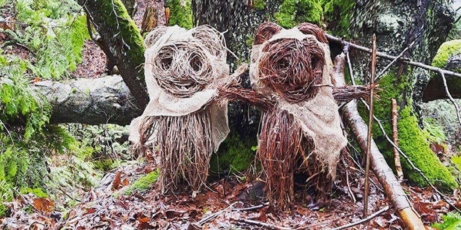 Artist Sculpts Mythical Creatures in Nature Park