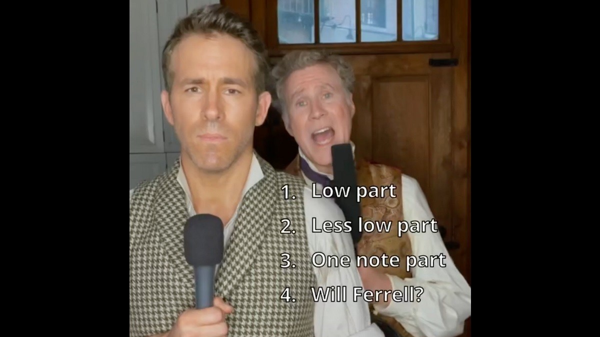 Ryan Reynolds Takes on TikTok Singing Challenge with Will Ferrell