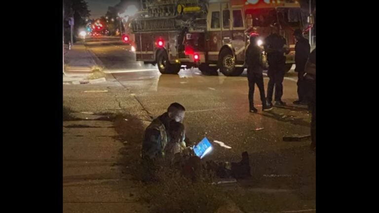 firefighter reads to little girl after accident