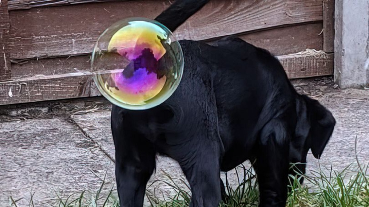 Photo capturing dog's fart bubble wins comedy award