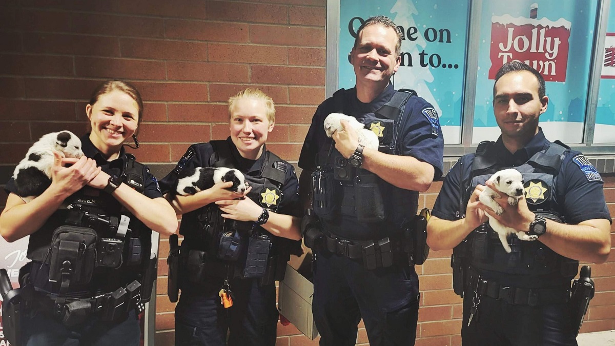 Tulsa Police Adopt Abandoned Puppies Rescued on Christmas