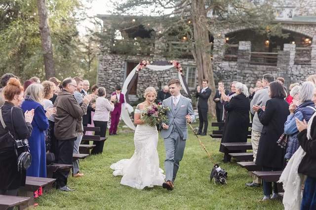 Senior dog fulfills role as ‘Best Pup’ in parents' wedding