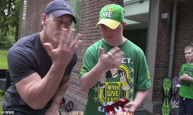 John Cena visits Ukrainian teen with down syndrome who fled from war

