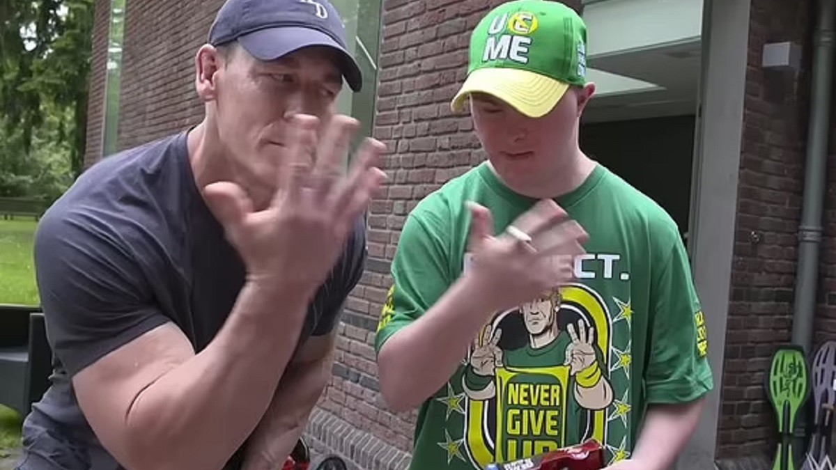 John Cena visits Ukrainian teen with down syndrome who fled from war