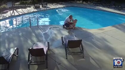 Neighbor races to pool to save drowning boy and perform CPR