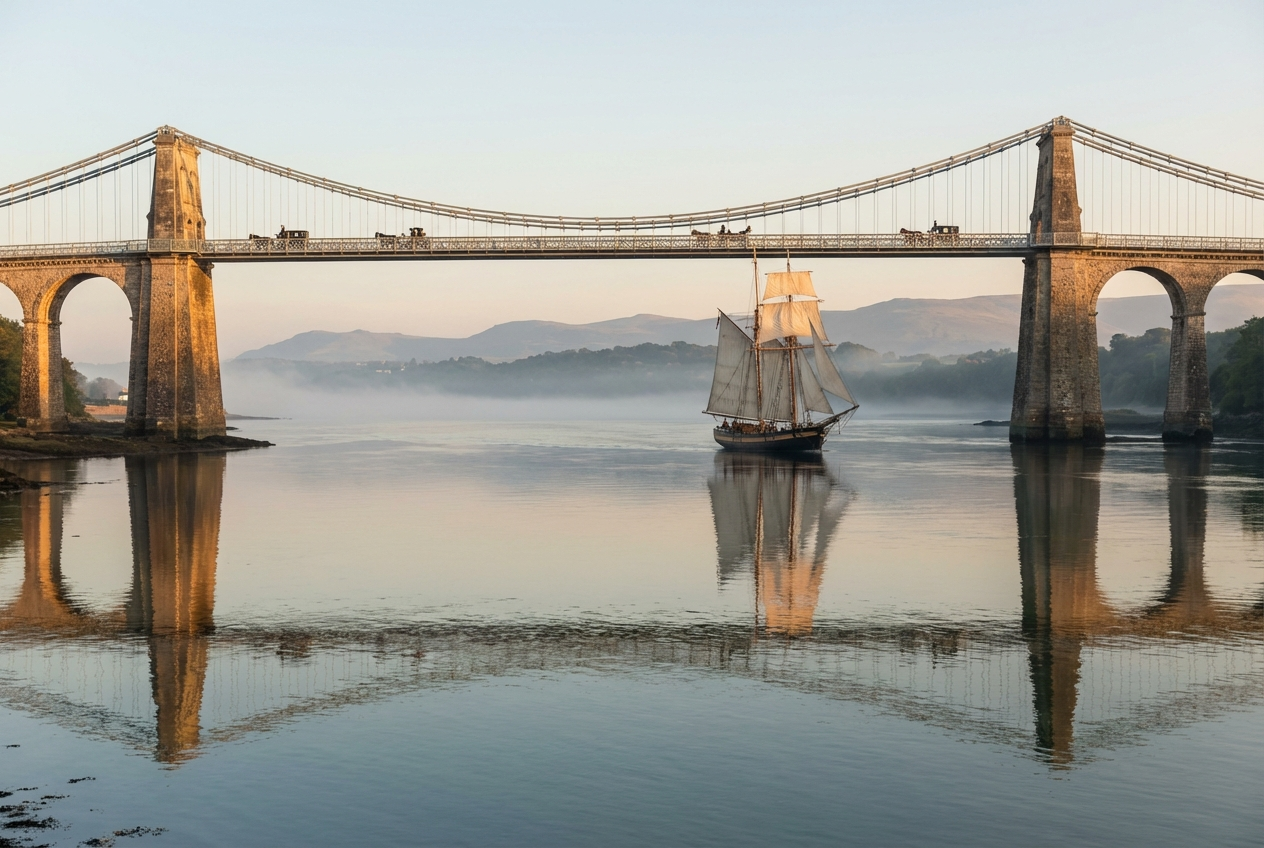 Menai Bridge Opened, Revolutionizing Travel