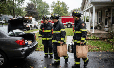 Firefighters Deliver Groceries After Accident