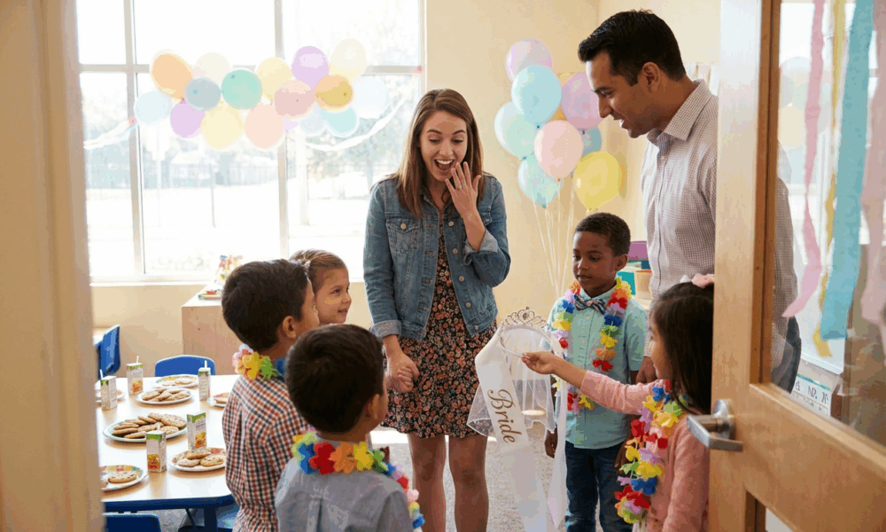 Preschoolers Help Fiance Surprise Beloved Teacher