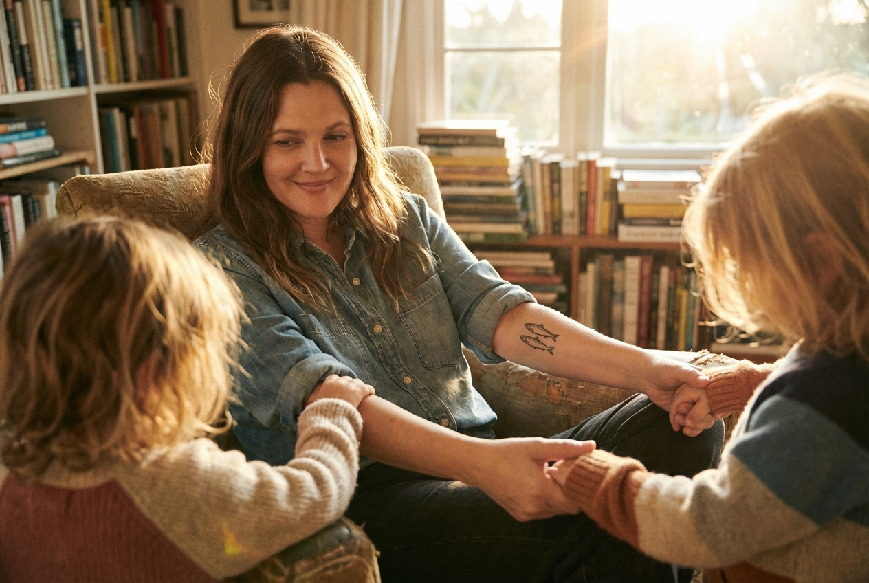 Drew Barrymore Finds Joy in Family Tattoo