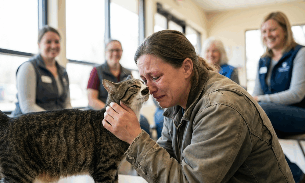 Lost Cat Tinsel Joyfully Reunites With Family