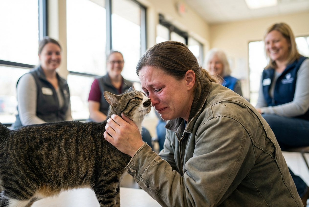 Lost Cat Tinsel Joyfully Reunites With Family