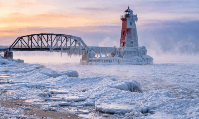 Lake Michigan Becomes a Magical Winter Wonderland