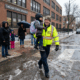 Chicago Crossing Guard Brings Smiles Amid Flood