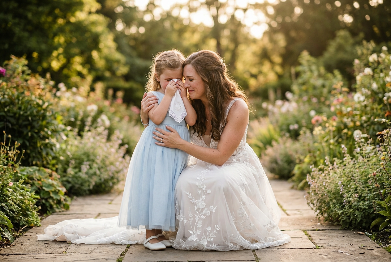 Little Girl’s Sweet Tears Melt Hearts at Wedding