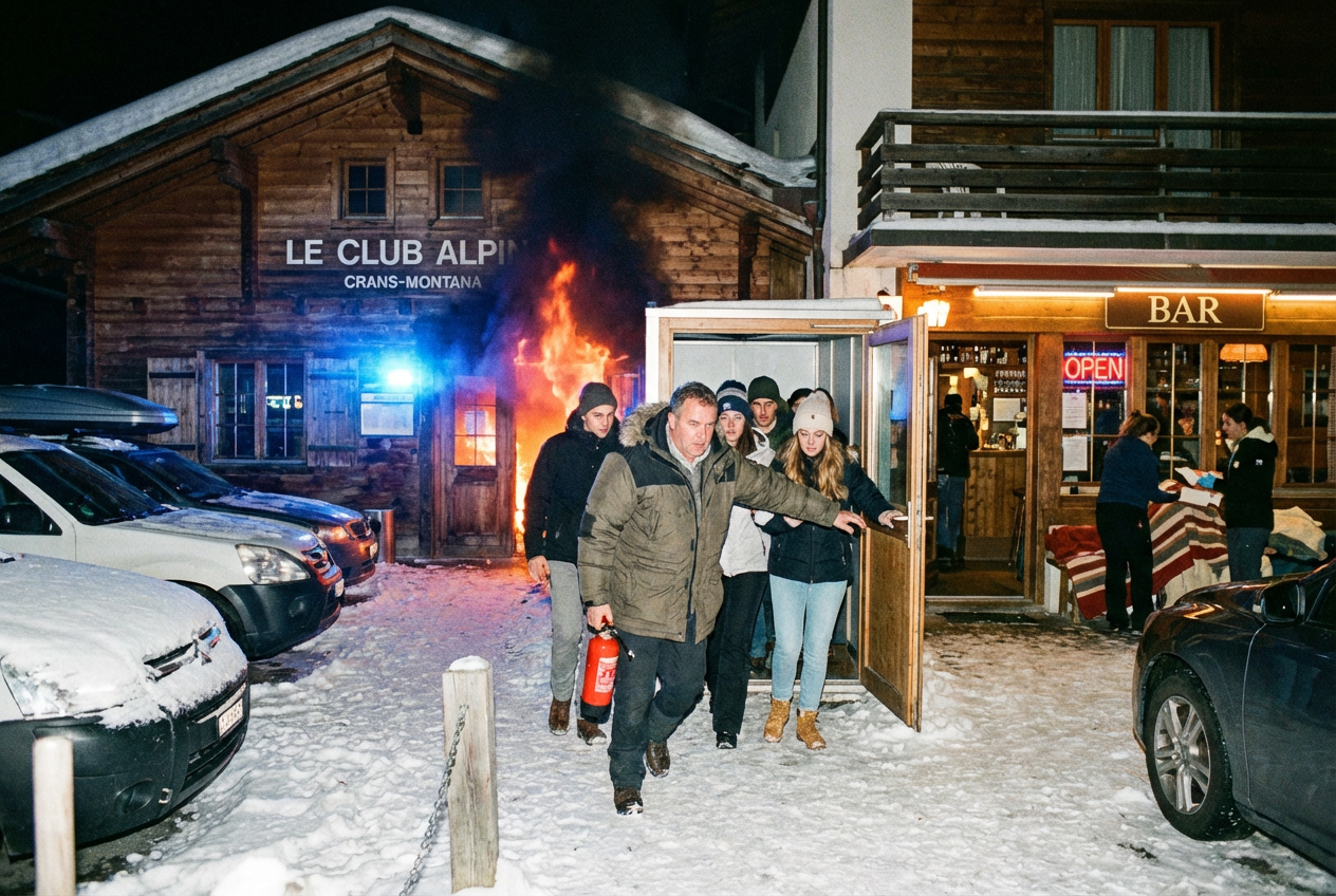 Father Saves Lives in Swiss New Year Fire