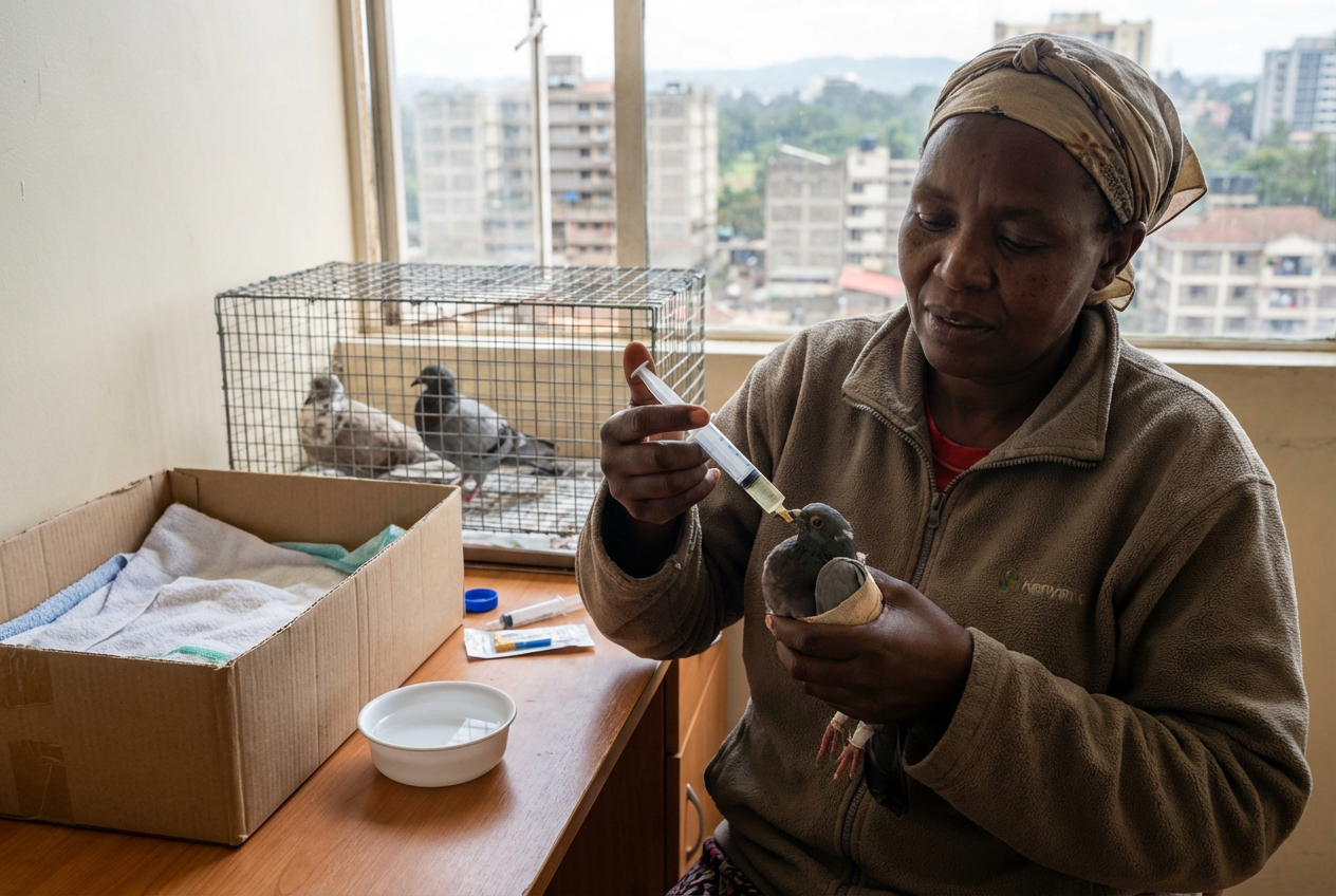 Nairobi Birdman Gives Injured Birds New Hope