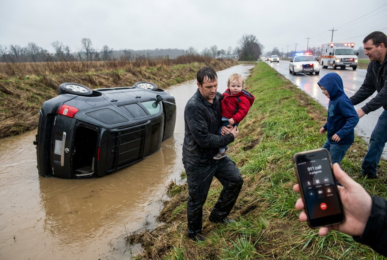 Hero Saves Family After Canal Car Crash