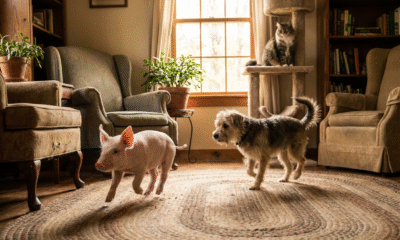 Piglet Zoomies Spark Hilarious Pet Reactions