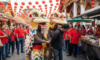 Lion Dance Disguise Helps Police Catch Suspect