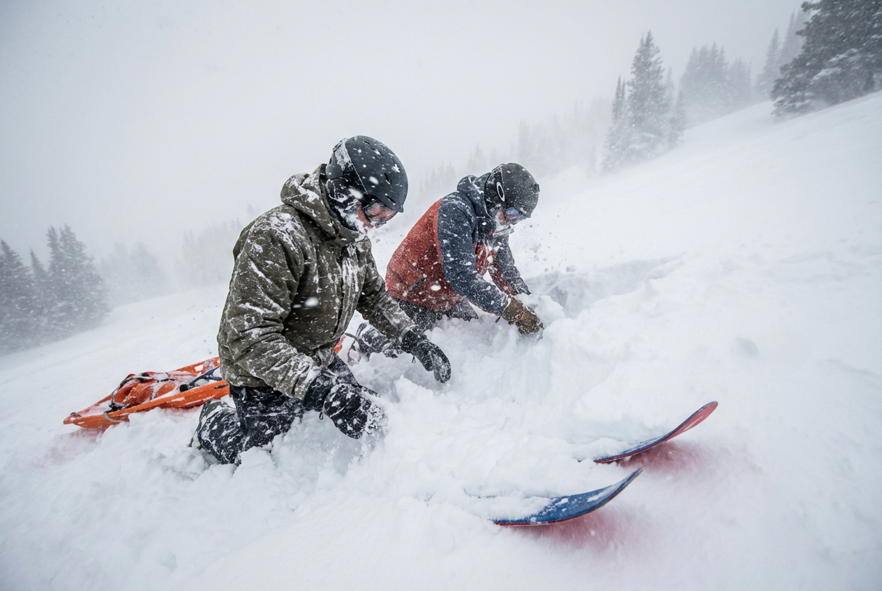 Skiers Heroically Rescue Man from Deep Snow