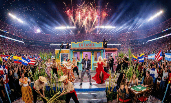 Bad Bunny Lights Up Super Bowl Stage