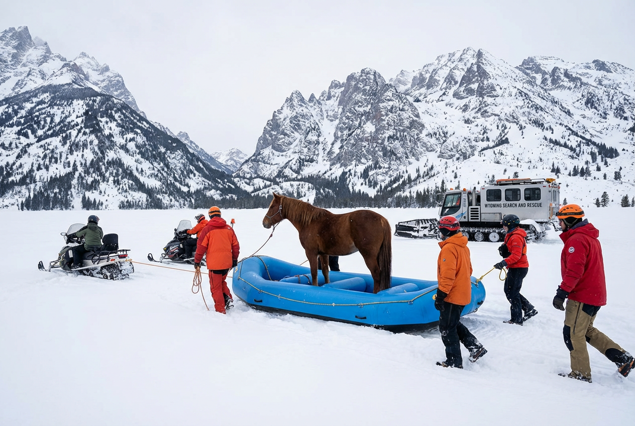 Resilient Horse Rescued With Creative Teamwork