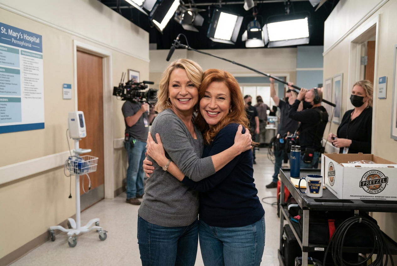 Katherine LaNasa Shares Joyful Moments Filming The Pitt