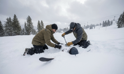 Skiing Friends Heroically Save Man from Deep Snow
