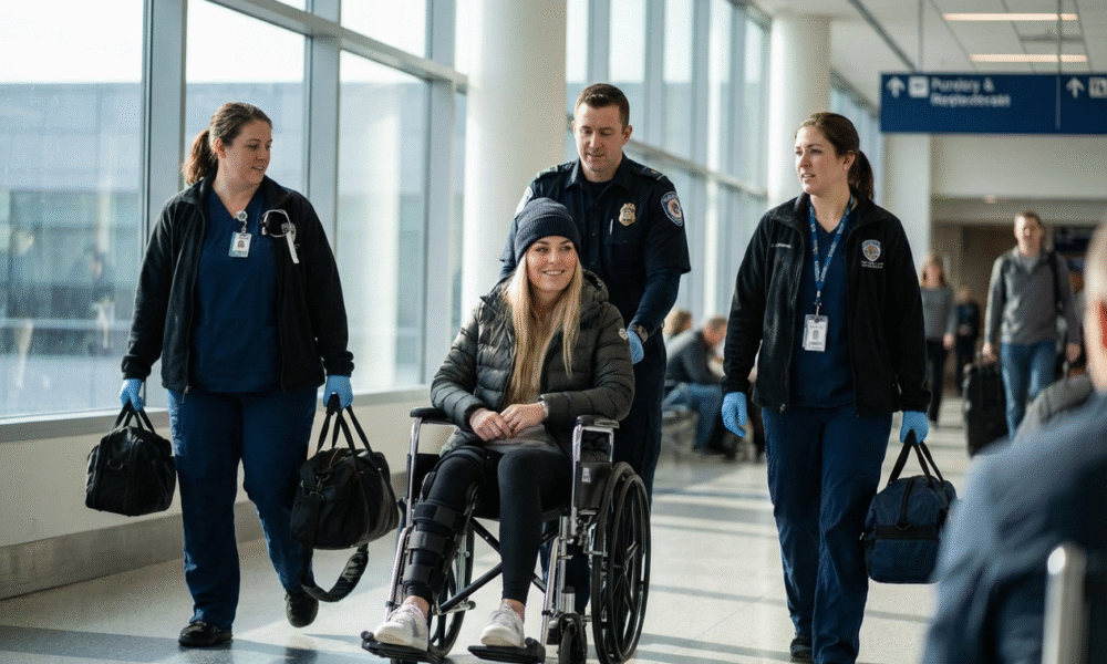 Lindsey Vonn Returns Home After Olympic Crash