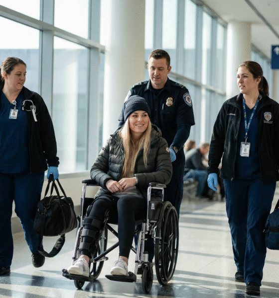 Lindsey Vonn Returns Home After Olympic Crash