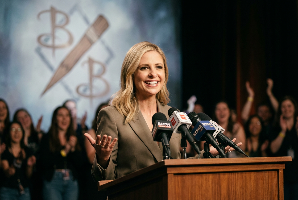 Sarah Michelle Gellar Cheers on Buffy Reboot