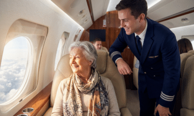 Grandmother Enjoys First Flight Flown by Grandson