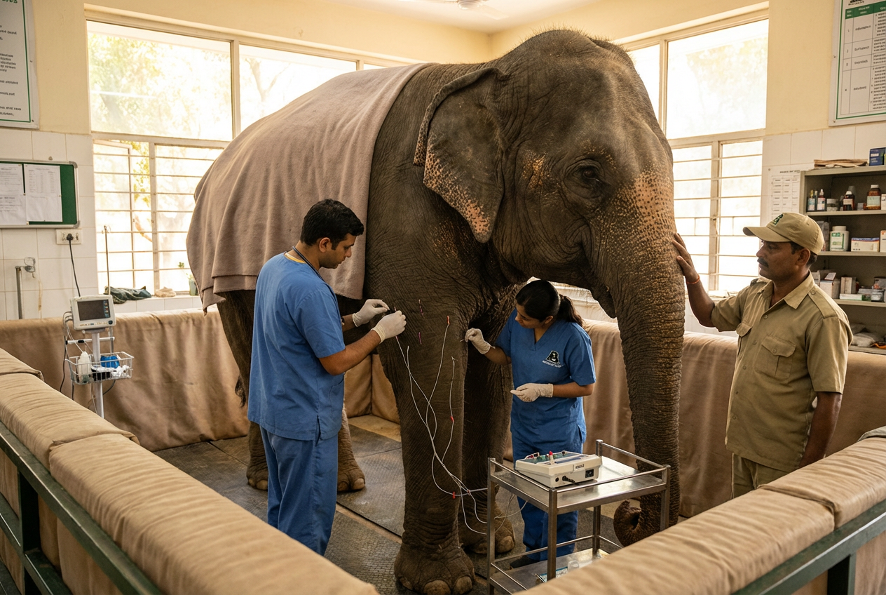 Acupuncture Brings Relief to Rescued Elephants
