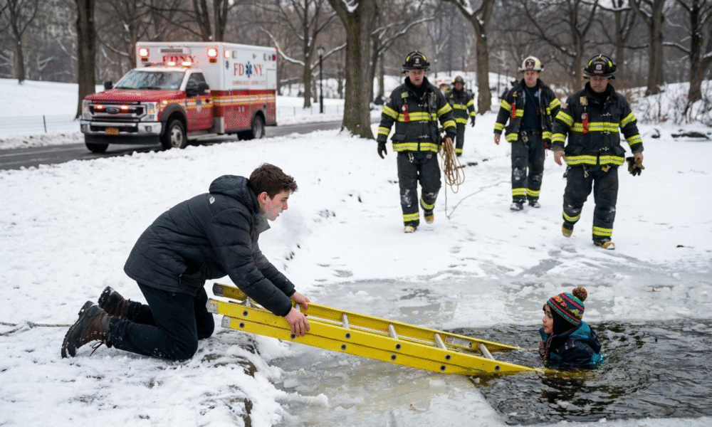 NYC Teen Acts Quickly to Save Child on Ice