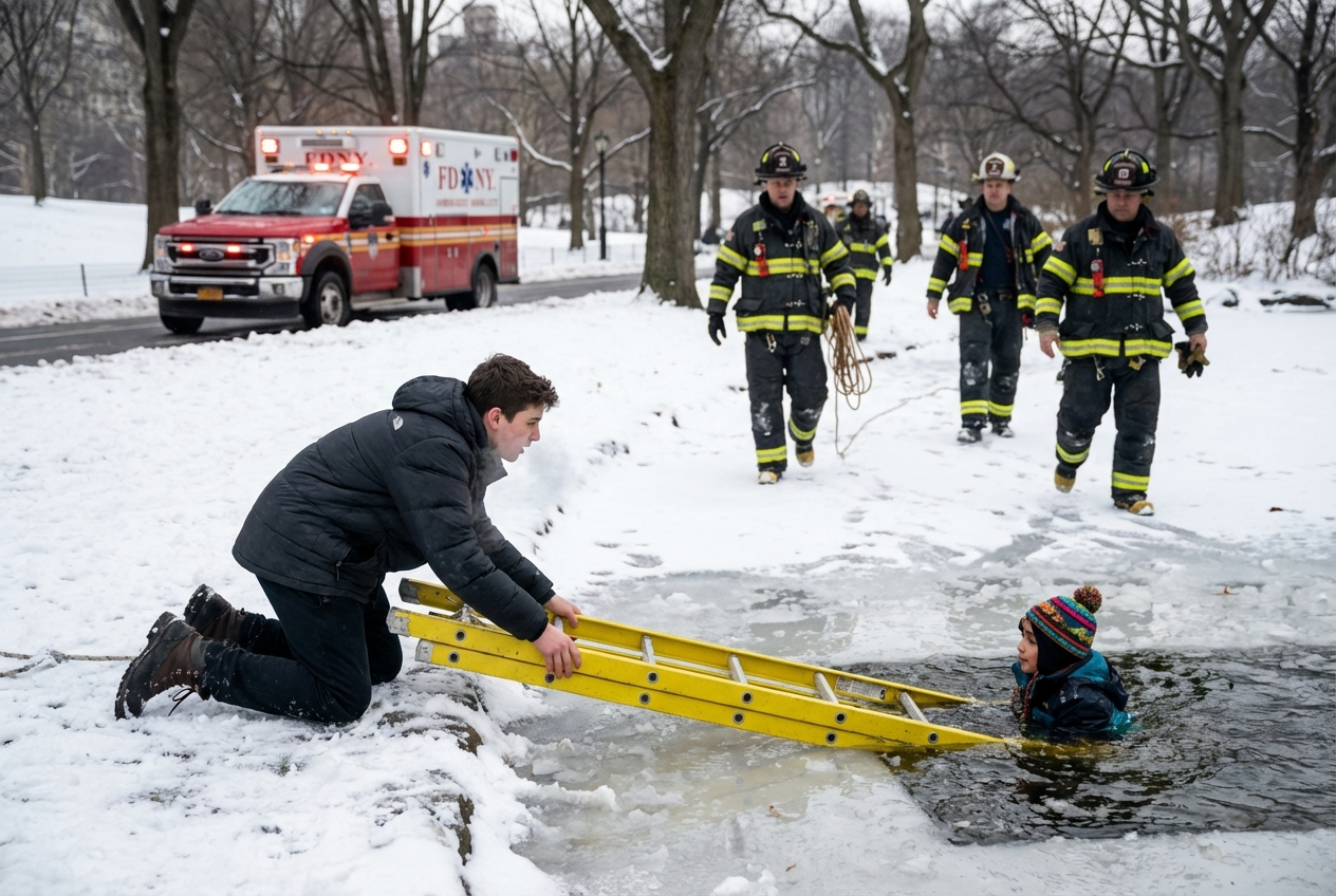 NYC Teen Acts Quickly to Save Child on Ice