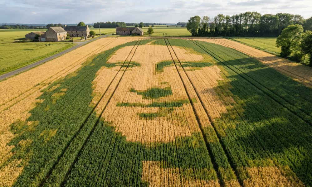 Wheat Field Blossoms Into Living Artwork