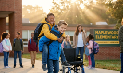 Boy Carries Best Friend to School Six Years