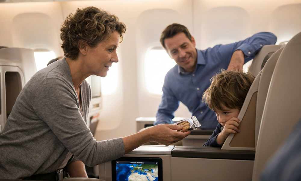 Calm Exchange Ends Flight Seat Kicking