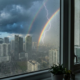 Lightning Strikes Through a Double Rainbow in Miami—Instant Mood Boost