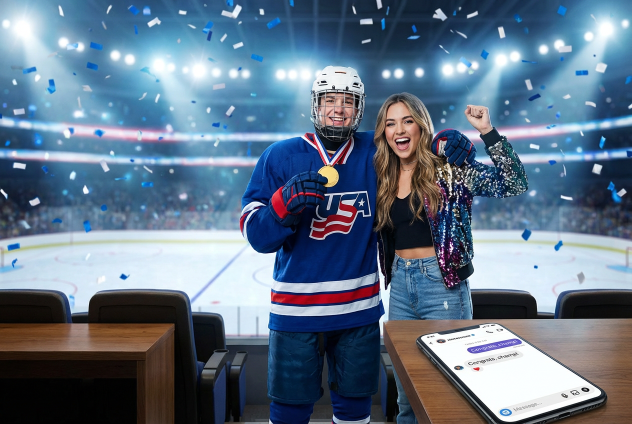 Olympic Hero Jack Hughes Dating Tate McRae