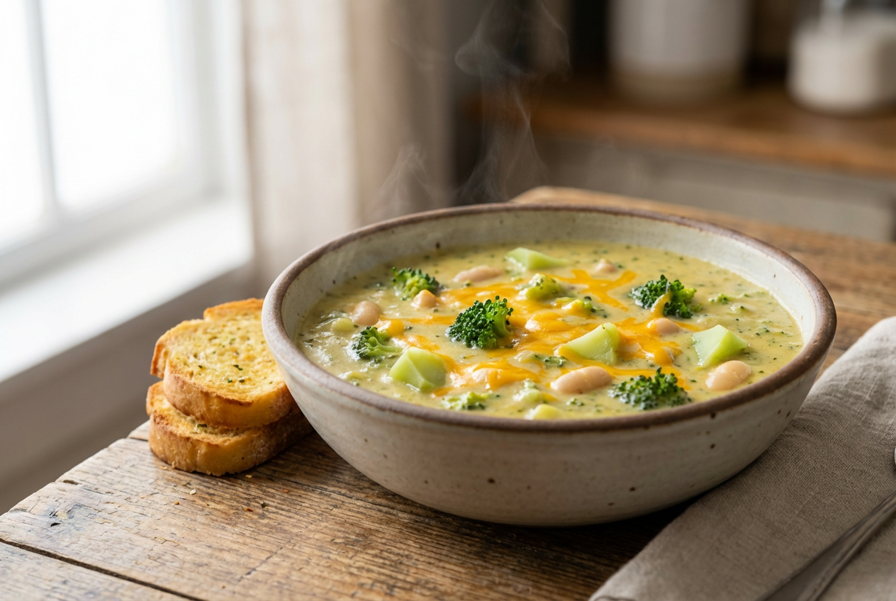 Canned Beans Give Broccoli Cheddar Soup a Healthy Upgrade