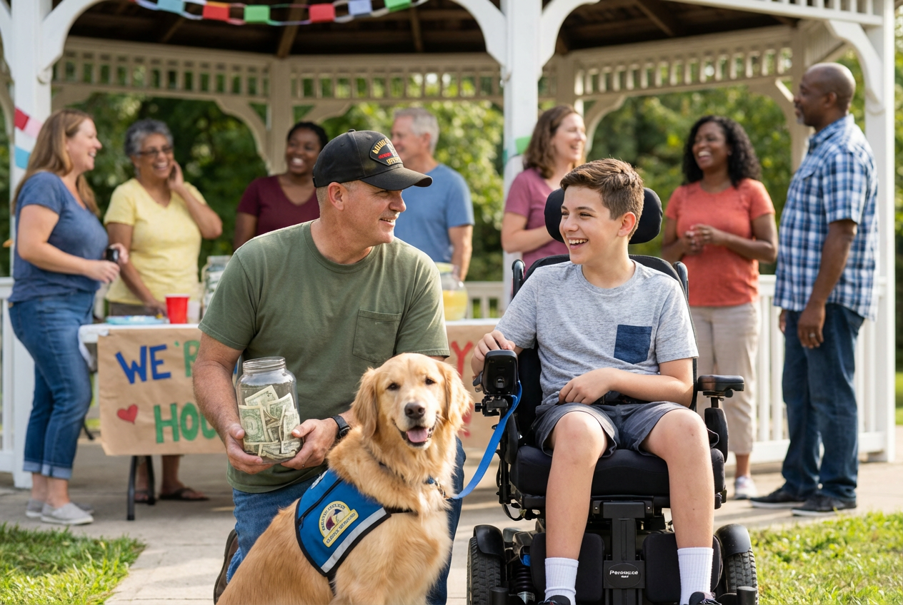 Veteran’s Jaw-Dropping Generosity Raises Unbelievable Sum for Teen’s Miraculous Service Dog – You’ll Want to Hug Someone After!