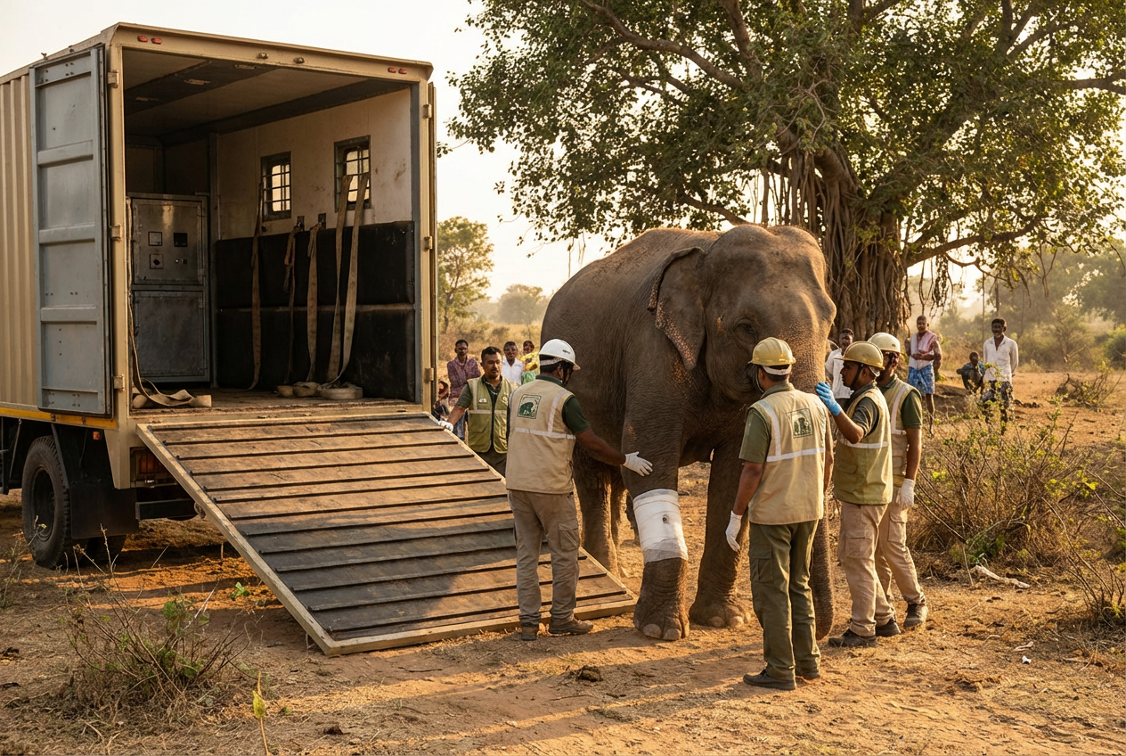 Elephant Ambulance Debuts with Heroic Rescue