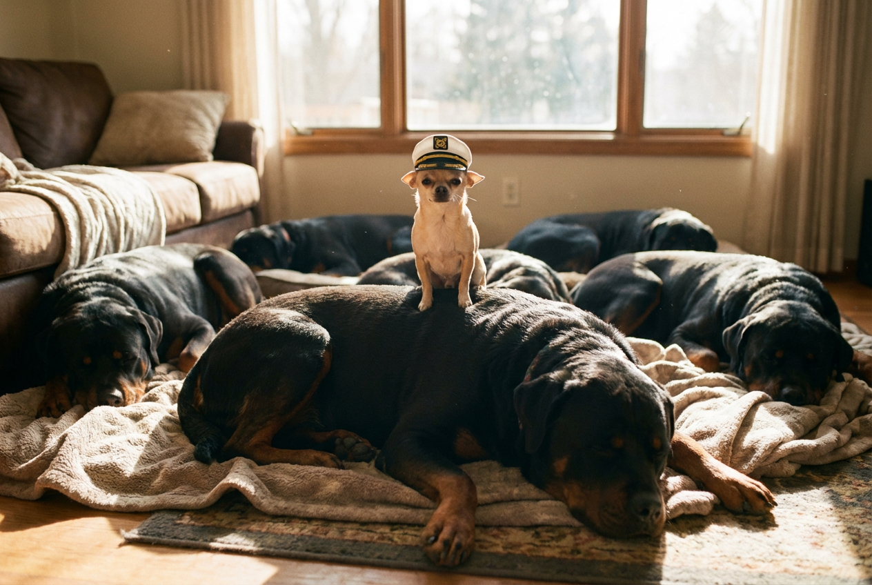 Surprising Pack Dynamics Lead to a Viral Power Struggle in One Home