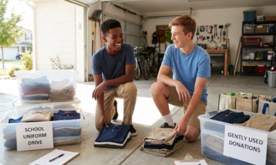 Teens' Nonprofit Drives Uniform Redistribution, Cutting Waste and Emissions Drastically