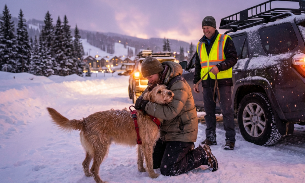 Heartwarming Miracle: Stranded Pup Reunites with Overjoyed Owner in Wholesome Triumph Over the Odds