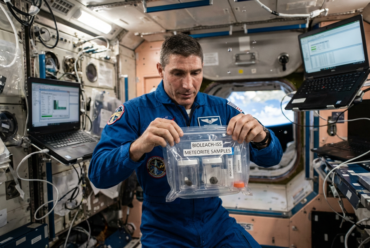 Astronaut Microbes Mine Precious Metals in Space